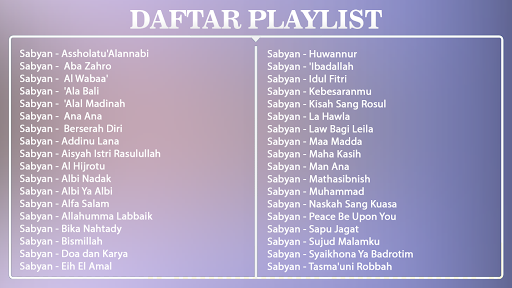 Android application Sholawat Sabyan Full Album screenshort
