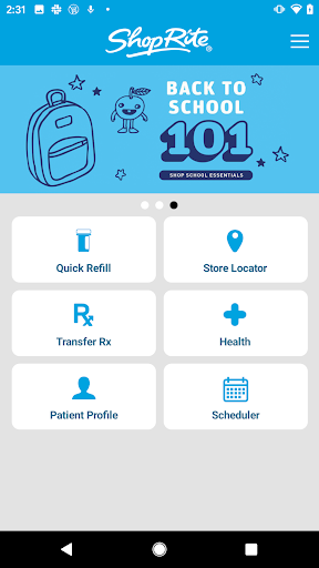 Android application ShopRite Rx screenshort