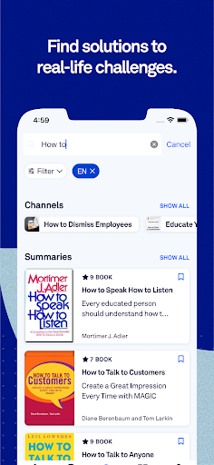 Screenshot of getAbstract: Book Summaries