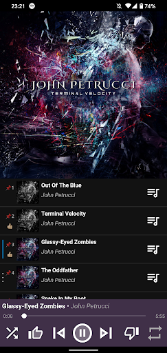Android application Playlists Forever screenshort