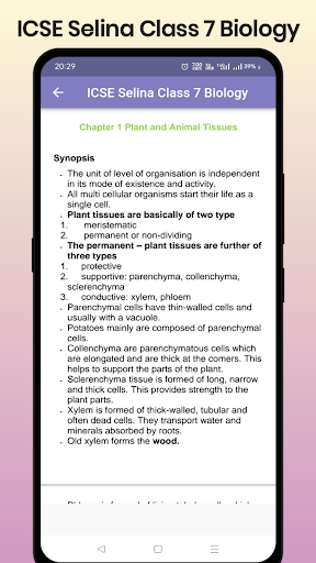 ICSE Selina Class 7 Biology Screen 2