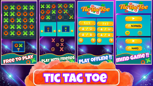 Tic Tac Toe Glow: XXX XO Game