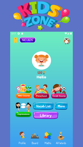 Android application English for kids screenshort