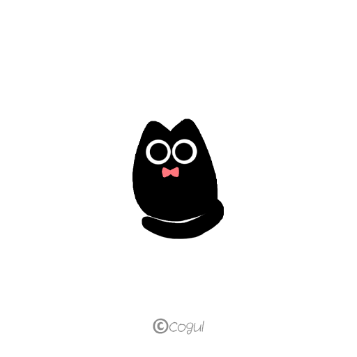 카카오톡 테마 - 말랑말랑 검은 고양이_소프트화이트 logo