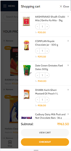 eMart Grocery Shopping App Screen 3