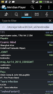 Meridian Player Captura de pantalla