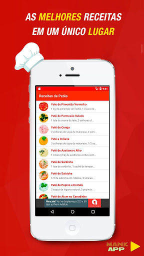 Receitas de Patês Screenshot 1 - AppWisp.com
