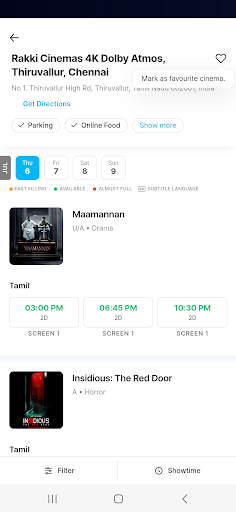 Rakki Cinemas - Book Tickets Screen 3