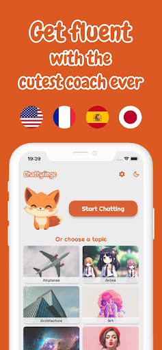 Android application Chattylingo screenshort