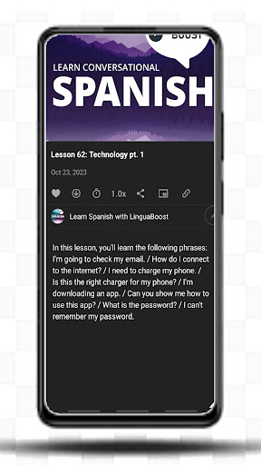 Android application Learn Spanish with Lingua screenshort