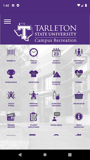 Android application Tarleton Campus Recreation screenshort