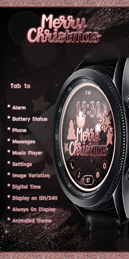 Black Pink Christmas_Watchface Screen 3