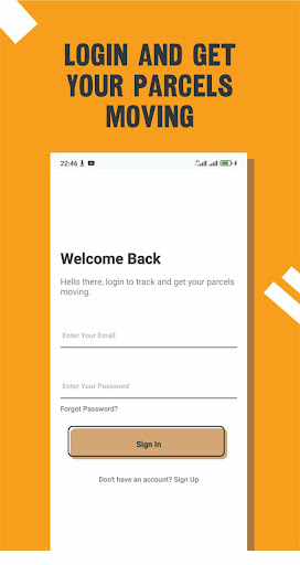 Android application Moving Parcels screenshort