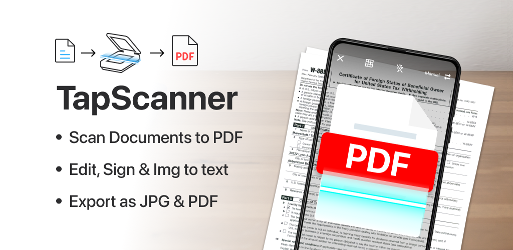 Scanner App to PDF -TapScanner