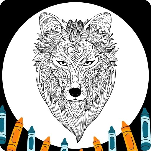 Wolf Mandala Coloring 1.1 Icon