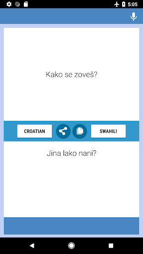 Android application Croatian-Swahili Translator screenshort