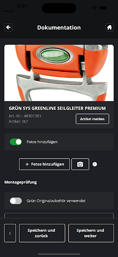 GRÜN App Screen 2