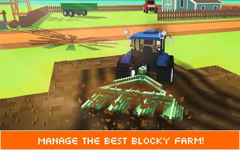ฟาร์ม Blocky ฟิลด์คนทำงานซิม