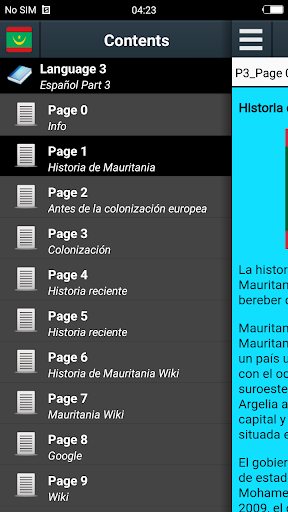 Vista previa de la aplicación