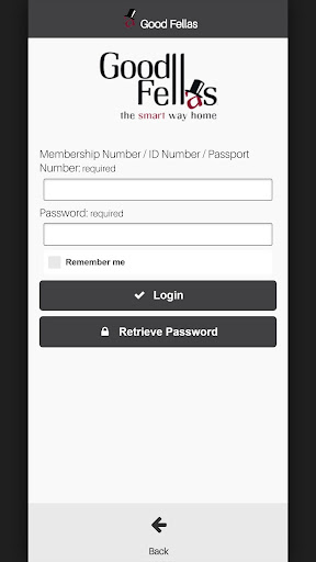 Good Fellas - Booking App Screen 2