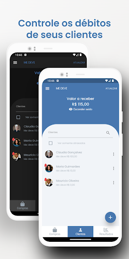 Android application Me Deve - Gestão de Fiado screenshort