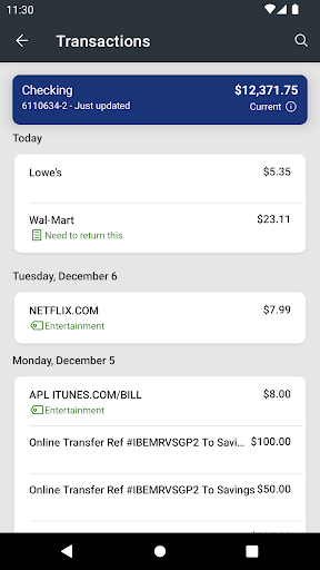 Great American Bank Mobile App Screen 3