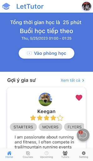 Android application LetTutor 1-1 screenshort