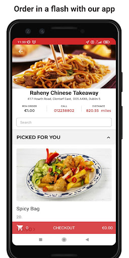 Android application Raheny Chinese Takeaway screenshort