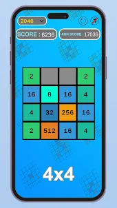 2048-16384 Number Puzzle Game