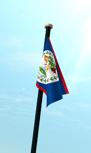 Belize Flag 3D Live Wallpaper Screen 3