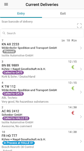 Site Logistics Screen 3