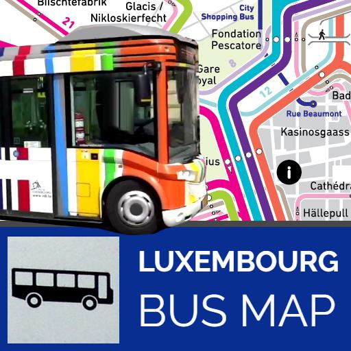 Luxembourg Bus Map Lite 1.000 Icon