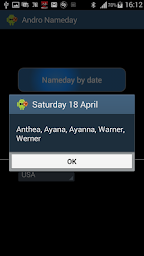 Nameday widget