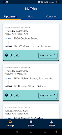 East Bay Paratransit Screen 2