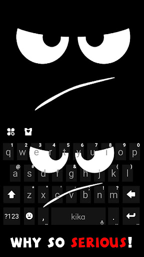 Android application Black Angry Face Keyboard Them screenshort