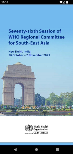 Android application WHO South-East Asia RC76 screenshort
