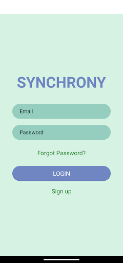 Android application Synchrony App screenshort