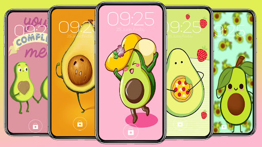 Android application Cute Avocado Wallpaper screenshort