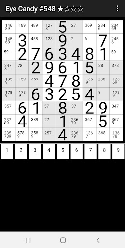Android application Eye Candy Sudoku screenshort