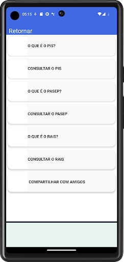 µPiS Data Consulta e guia Screen 2