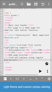 anWriter Text Editor APK (patché/complet) 2