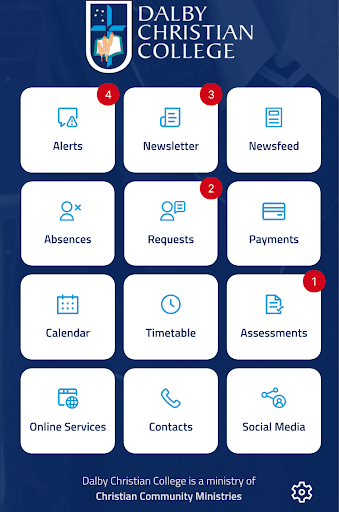 Android application Dalby Christian College screenshort