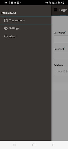 Android application Oracle Mobile SCM for EBS screenshort