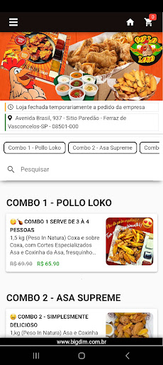Android application Pollo Loko Ferraz screenshort
