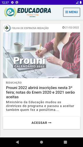 Android application Educadora Marketing screenshort
