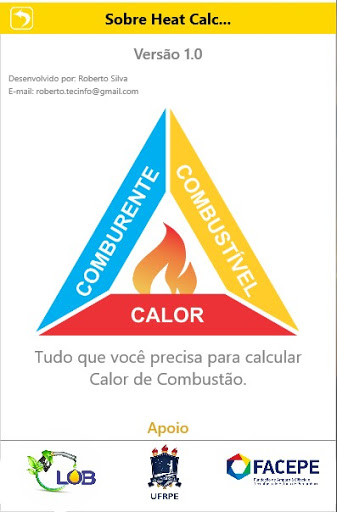 HeatCalc - Calor Combustão Screen 3
