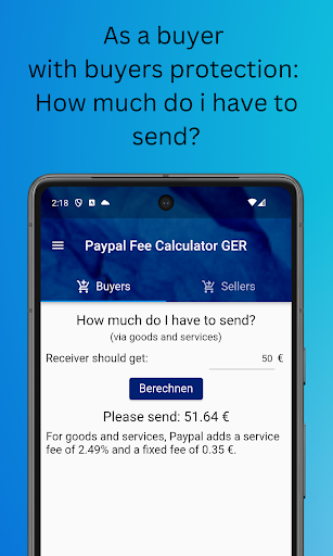 Paypal Fee Calculator Screen 2