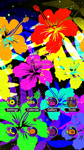 Android application Neon Color Flower - Wallpaper screenshort