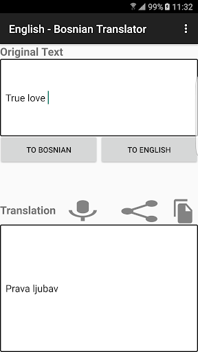 Android application English - Bosnian Translator screenshort