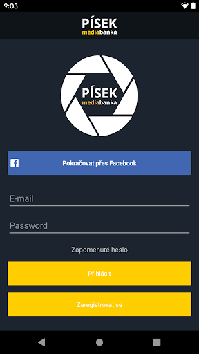 Android application mediabanka Písek screenshort